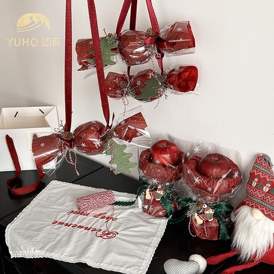 YUHO屿后苹果玻璃纸花束纸