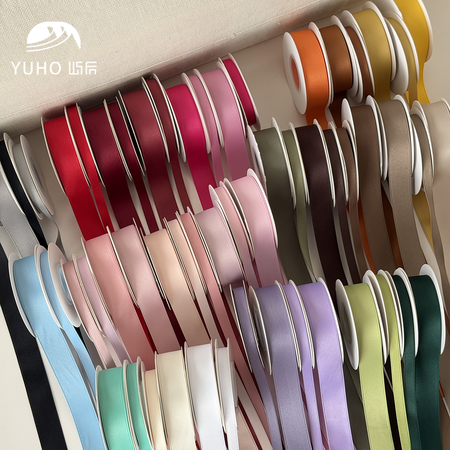 屿后 韩国双面棉带鲜花花束哑光高质感绑带蝴蝶结diy手工包装材料