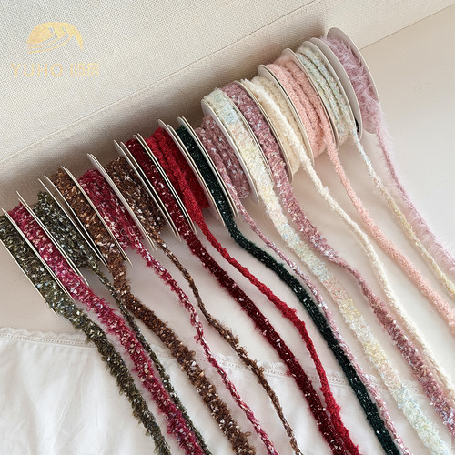 YUHO屿后圣诞节丝带毛线蝴蝶结