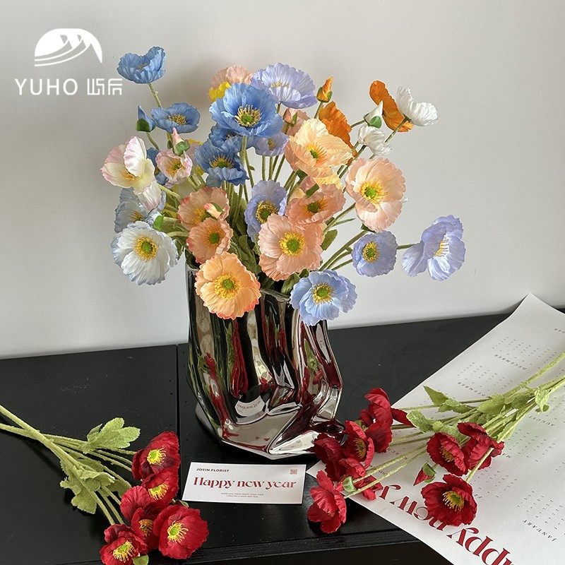 屿后 仿真花虞美人年宵节绢花礼盒装饰客厅摆件拍照道具花店资材,家居饰品,仿真花/假花,淘宝优惠券,粉丝福利购,淘宝优惠卷