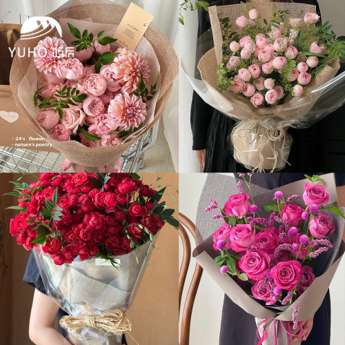 YUHO屿后彩麻卷亚麻布棉麻布料