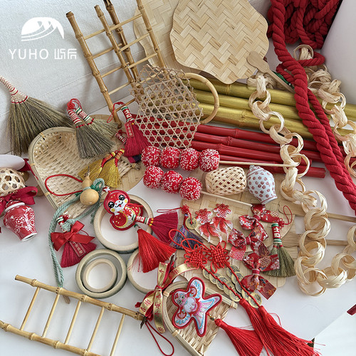 新年门挂车挂diy手工材料