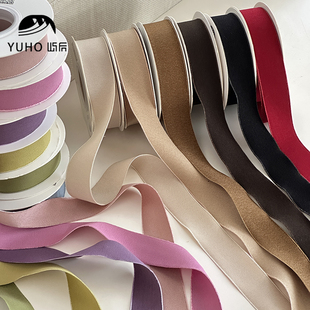 屿后 2.5cm素净棉丝带鲜花花束绑带花店diy手工织带花艺包装材料