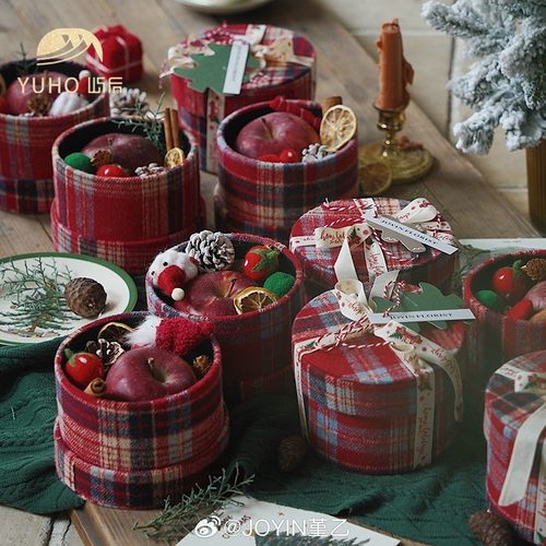 YUHO屿后圣诞节苹果盒平安夜盒