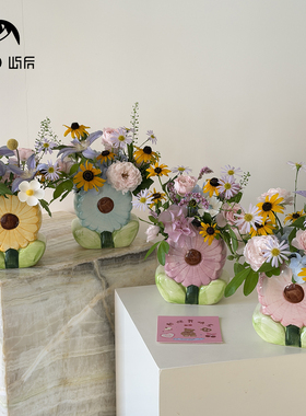 YUHO屿后陶瓷花瓶客厅摆件花瓶