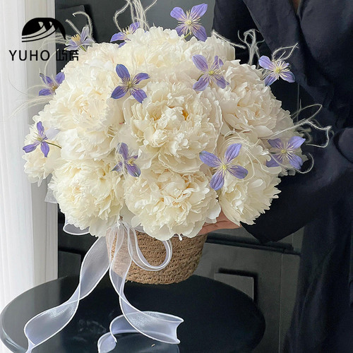 花篮鲜花插花抱抱桶YUHO屿后