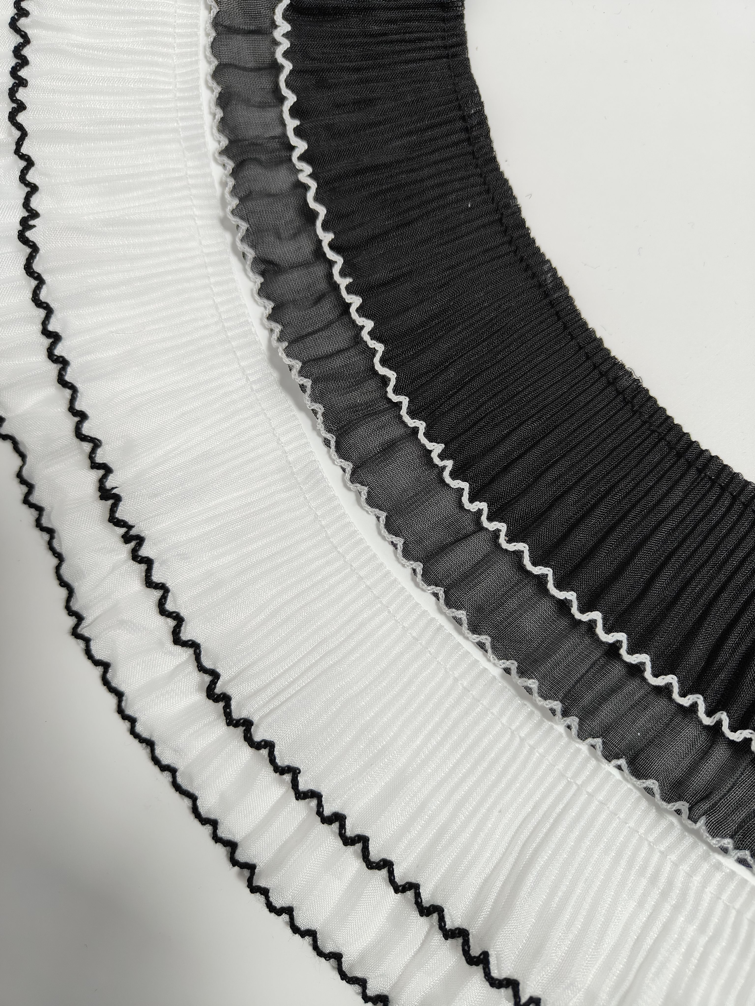 7CM双层压百褶雪纺花边袜子袖口领口洛丽塔DIY装饰娃衣辅料