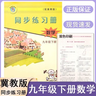 2021冀教版 社基础达标训练 数学同步练习册初中初三9年级九年级下册河北教育出版