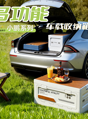 适用小鹏MONA后备箱M03收纳箱P7车载P7+收纳盒G6加G9X9配件G7用品