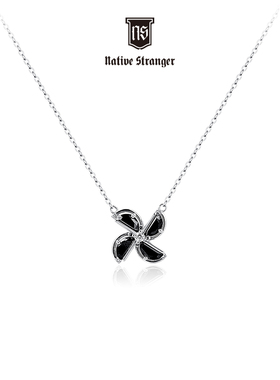 NATIVE STRANGER锆石风车项链925银简约设计女友礼物