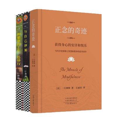 【樊登推荐】2024新版正念的奇迹+与自己和解+和繁重的工作一起修行 一行禅师文集三本