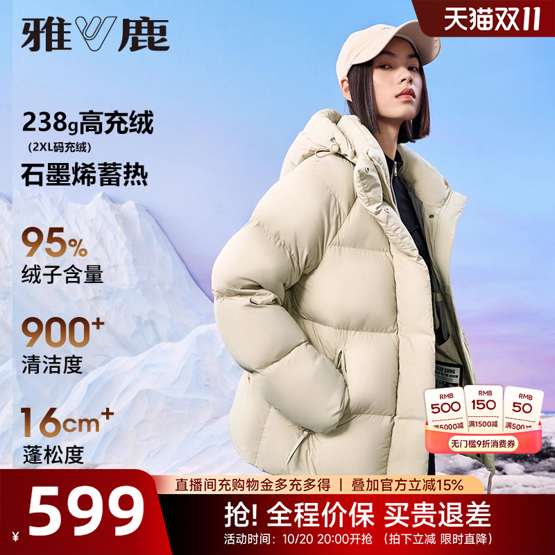 高蓬锁暖，宽松短款，加厚保暖
