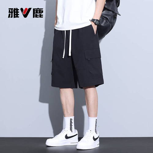 雅鹿男士凉感工装短裤美式冰丝