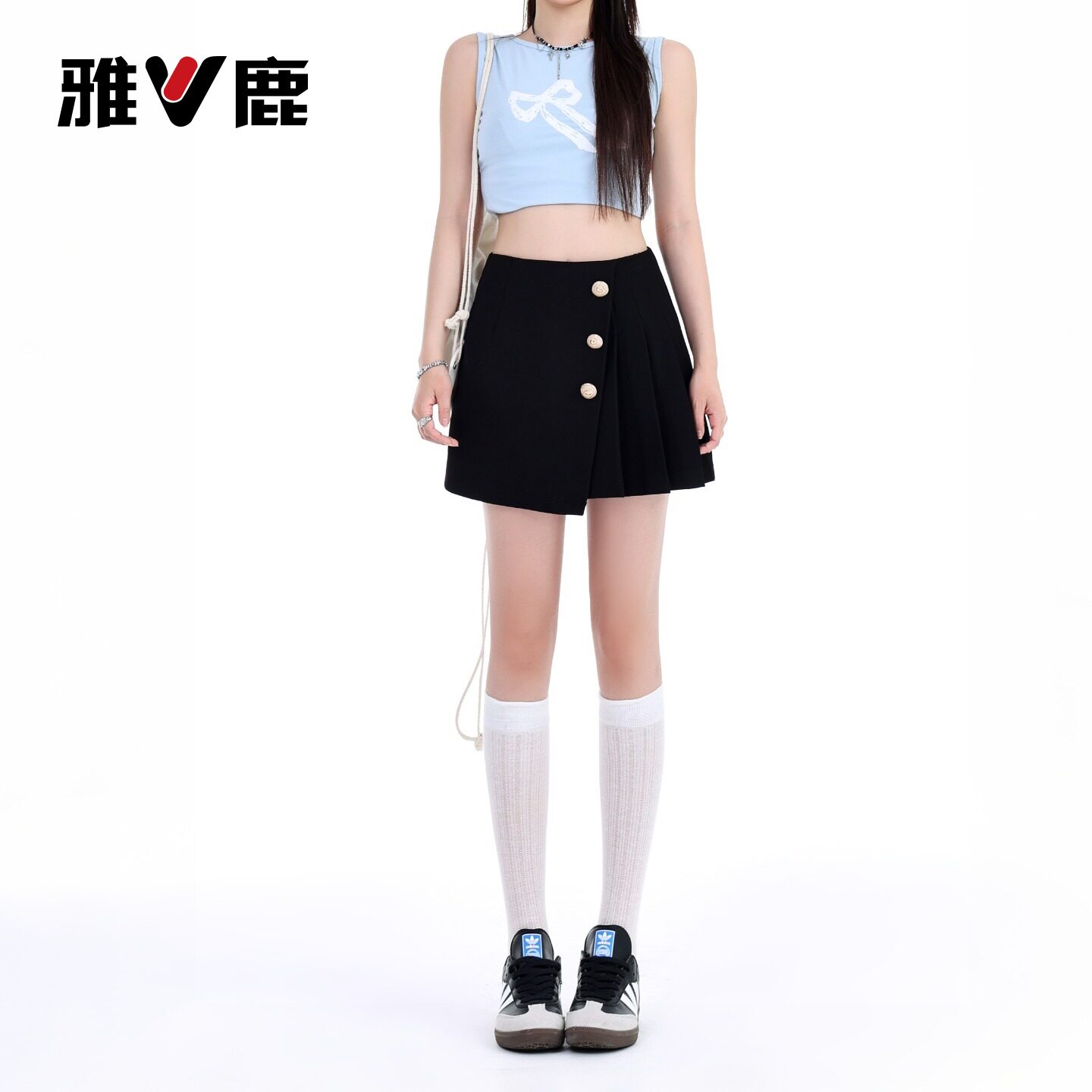 雅鹿不规则裙百褶裙半身裙女春夏高腰短裙2026新款包臀裙A字裙Y