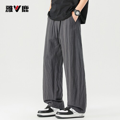 雅鹿夏季薄款亚麻裤男新款男