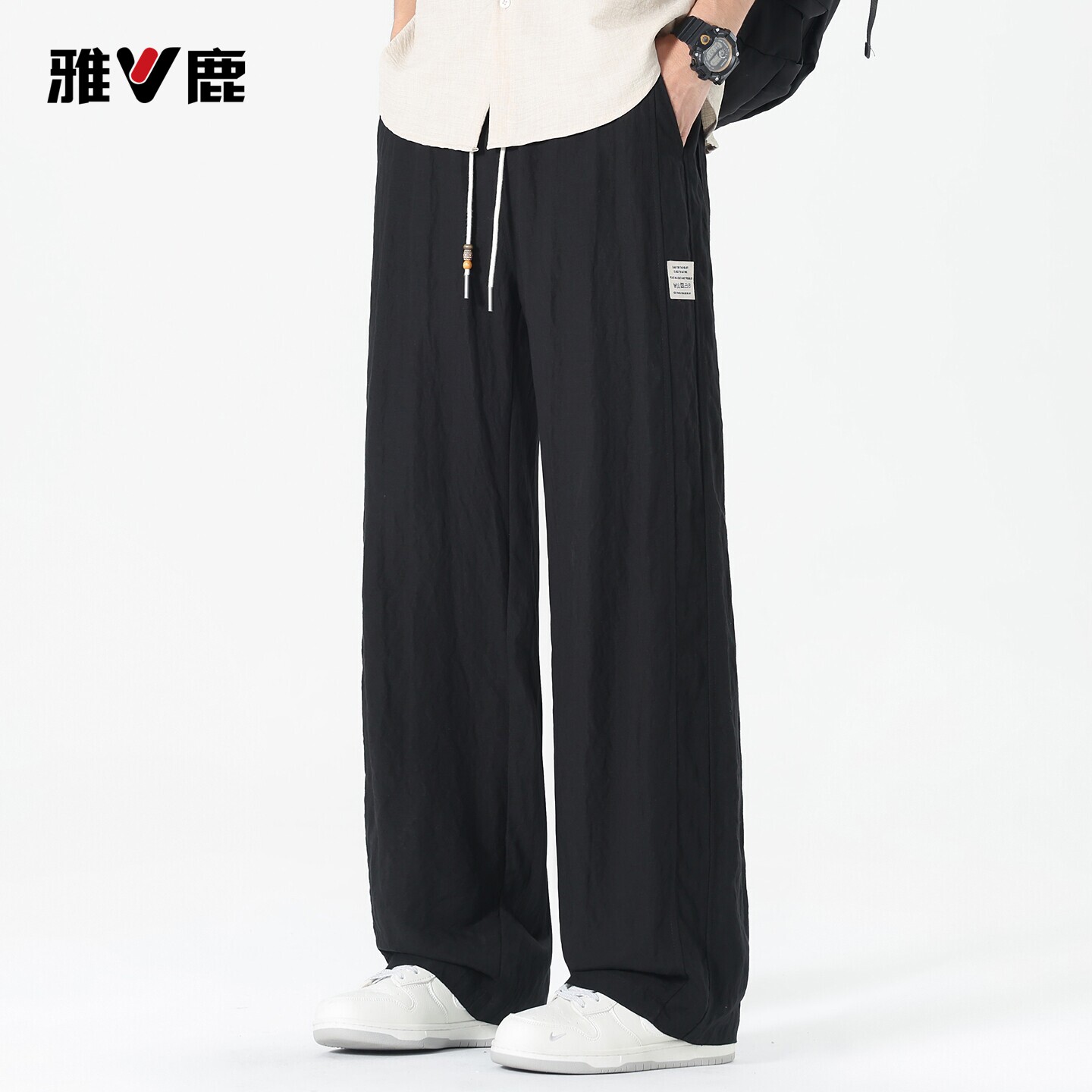 雅鹿亚麻休闲裤男2026夏季新款图片