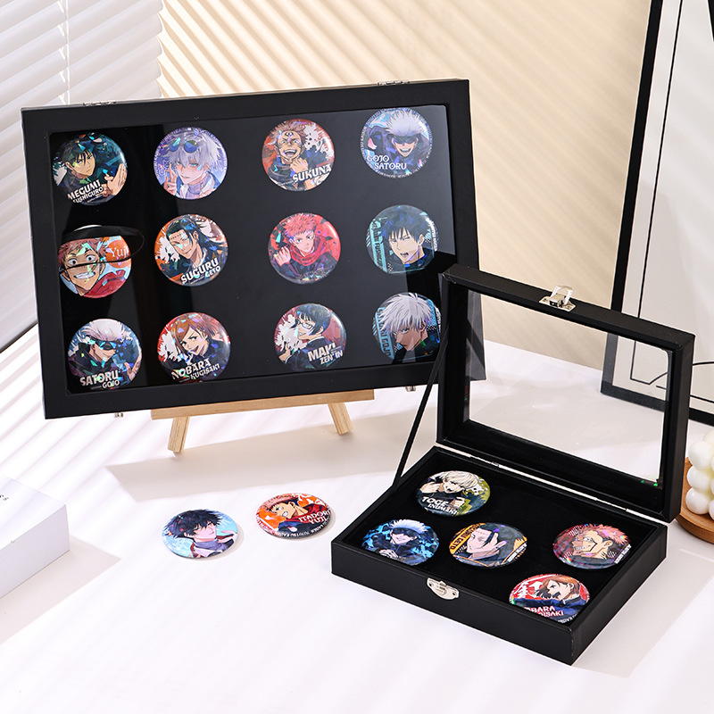 动漫徽章带盖防尘展示收纳盒