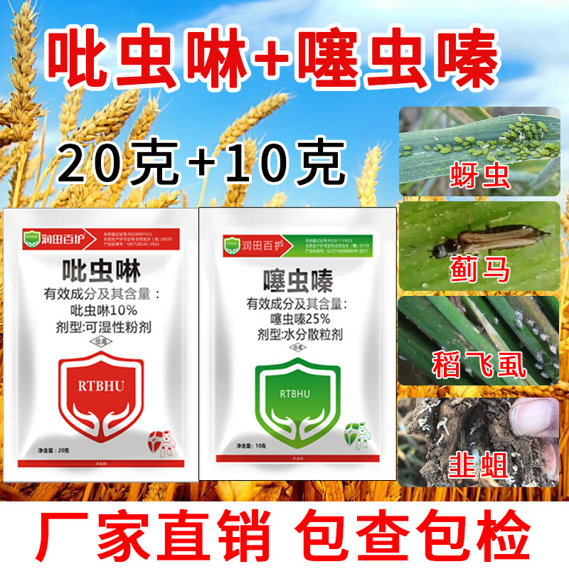 小麦水稻蚜虫蓟马飞虱小黑虫杀虫