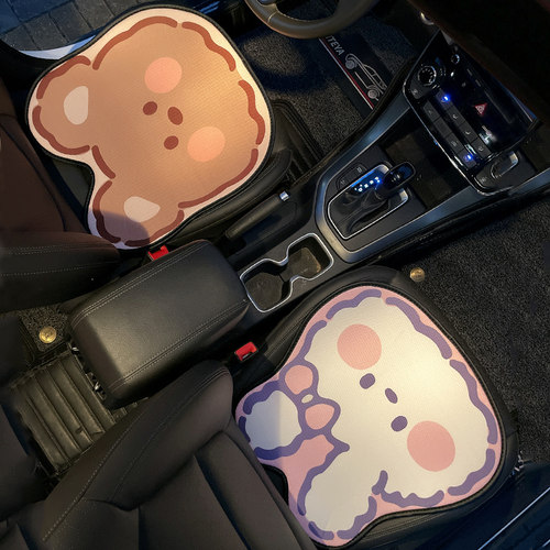 卡通汽车坐垫四季通用亚麻女座垫