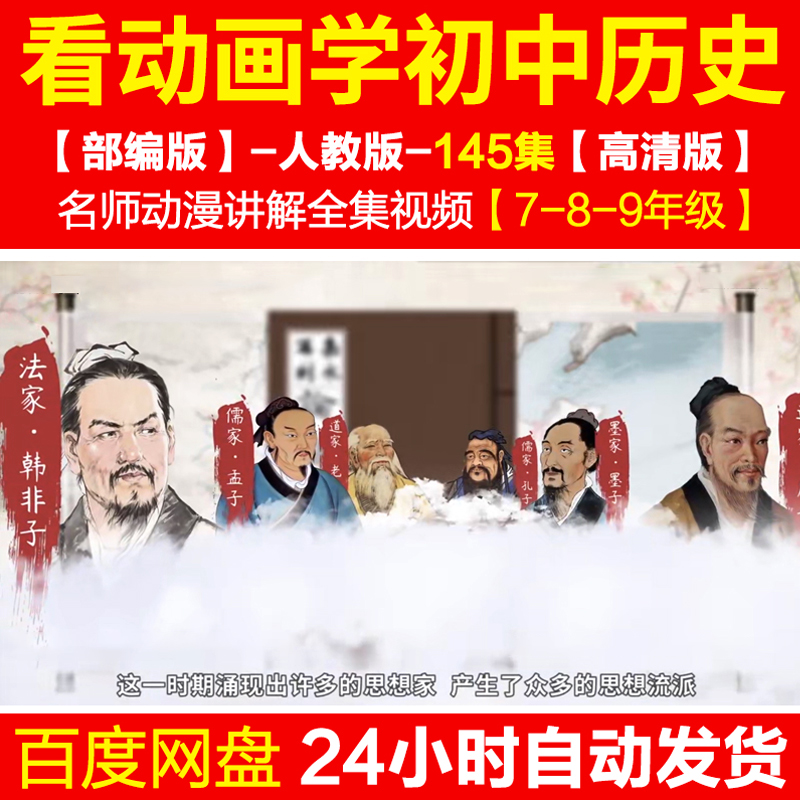 初中高清视频课素材趣味看动画片全集启蒙动漫电子版素材