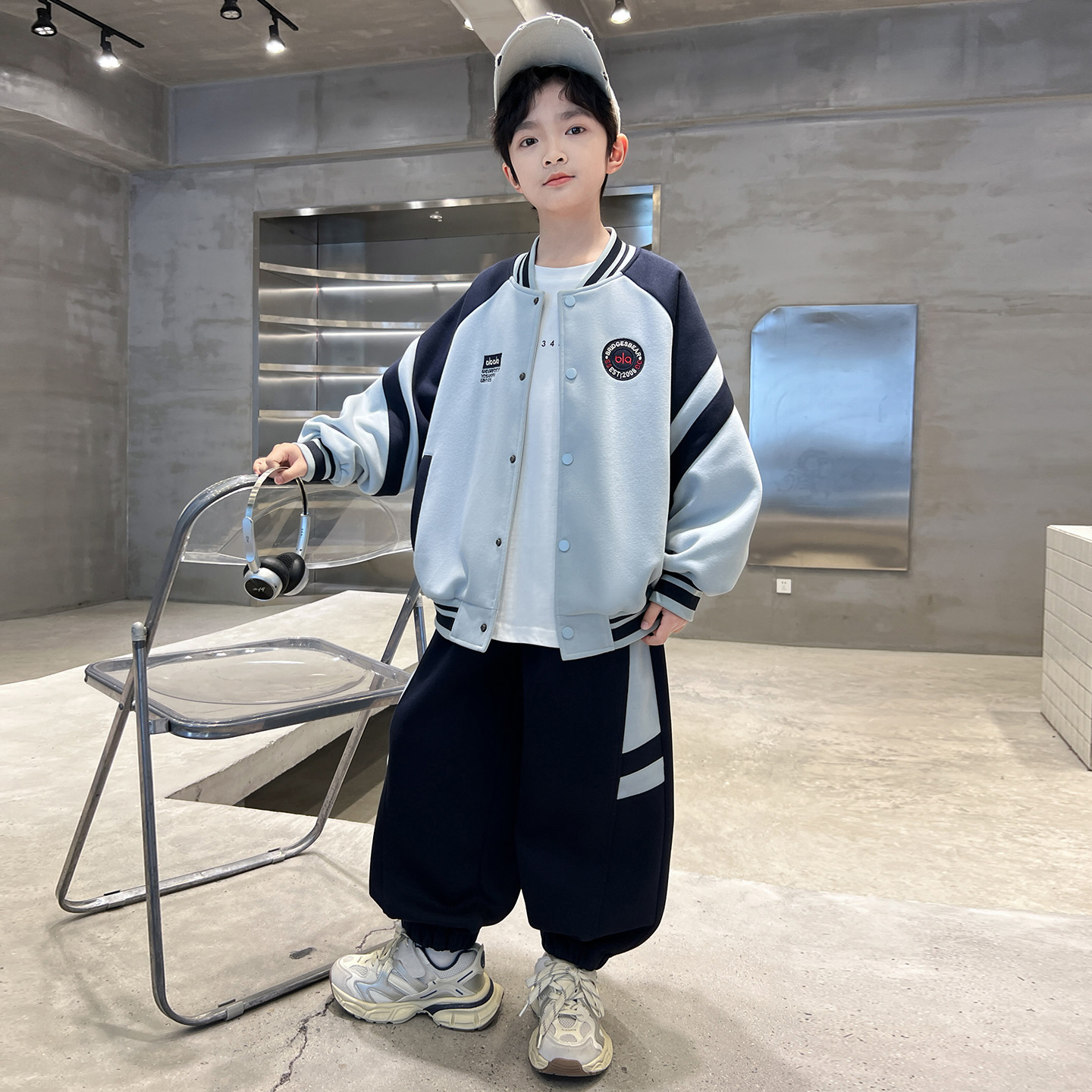 男童春秋款套装2026新款春季棒球服中大儿童男孩休闲运动潮