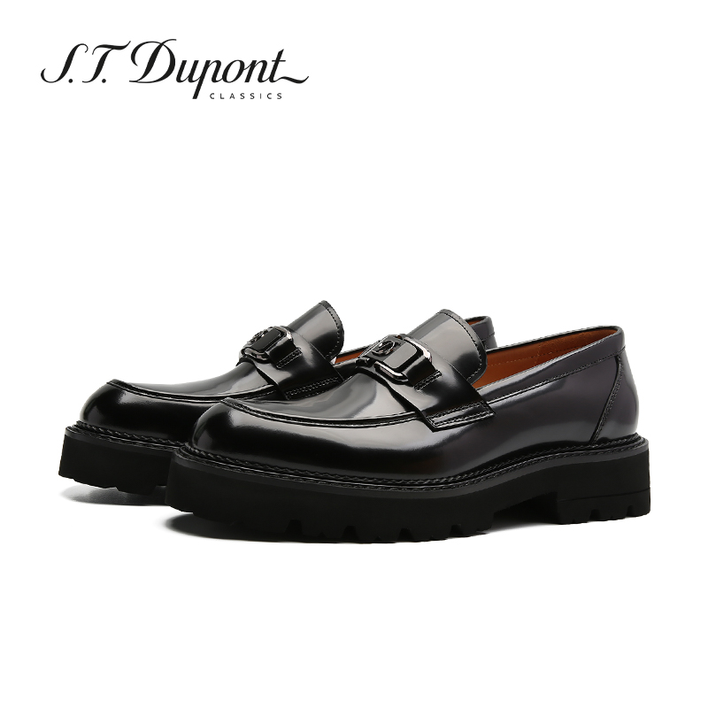 都彭开边珠乐福鞋牛皮一脚蹬