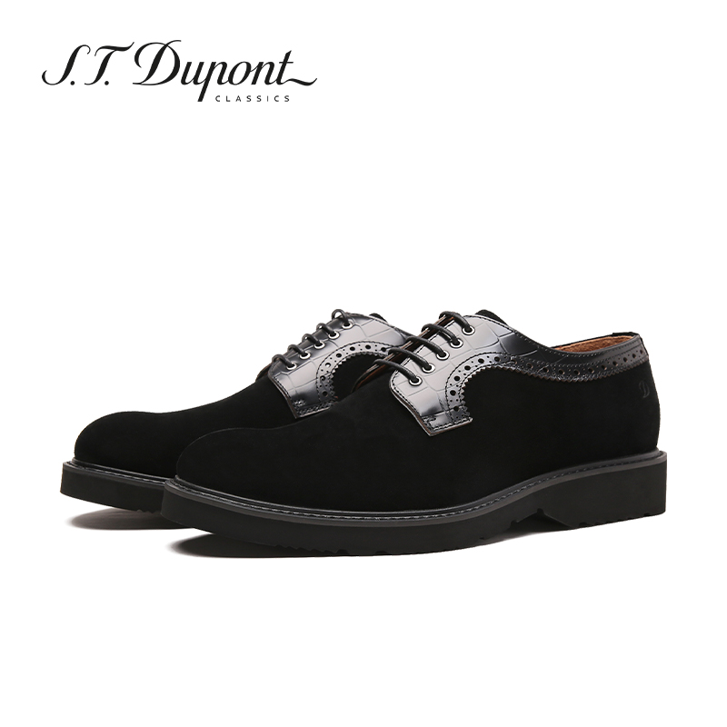 都彭牛皮结婚新郎鞋透气