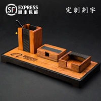 Календарь из натурального дерева, держатель для ручек, универсальная деревянная коробка для хранения для визитных карточек с гравюрой, делается под заказ, подарок на день рождения