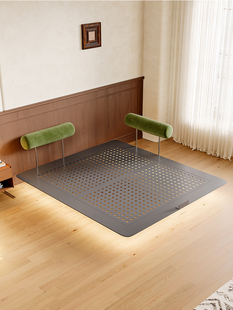 jeaek小户型极简悬浮莫妮床2025新款1.5米齐边床架碳素钢架靠枕床