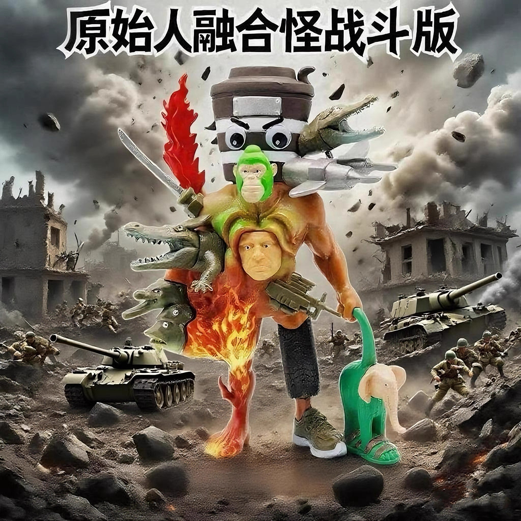 【原始人战斗版】山海经融合手办