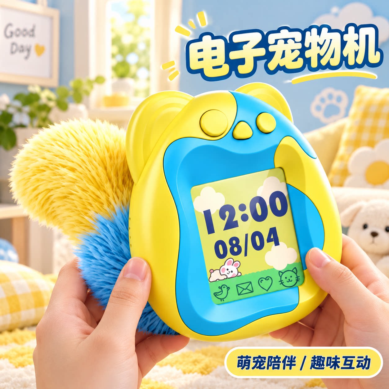 新款颂尼电子宠物机儿童彩屏掌上迷你游戏机男女孩养宠机玩具礼物