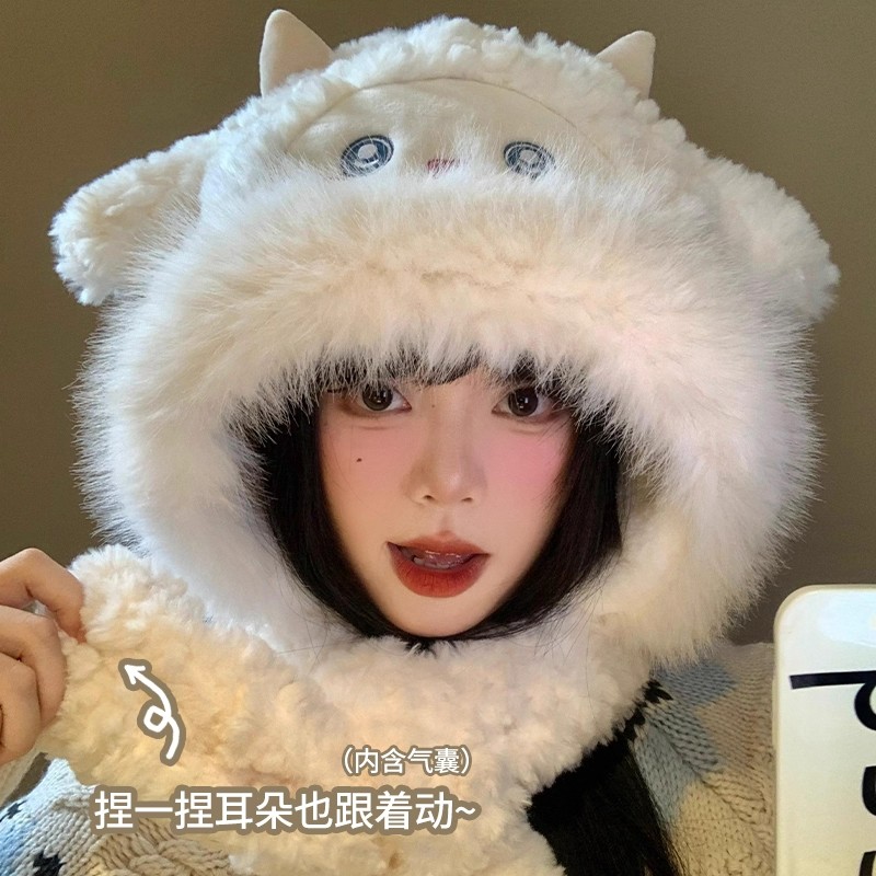 【耳朵会动】小绵羊防寒保暖帽子