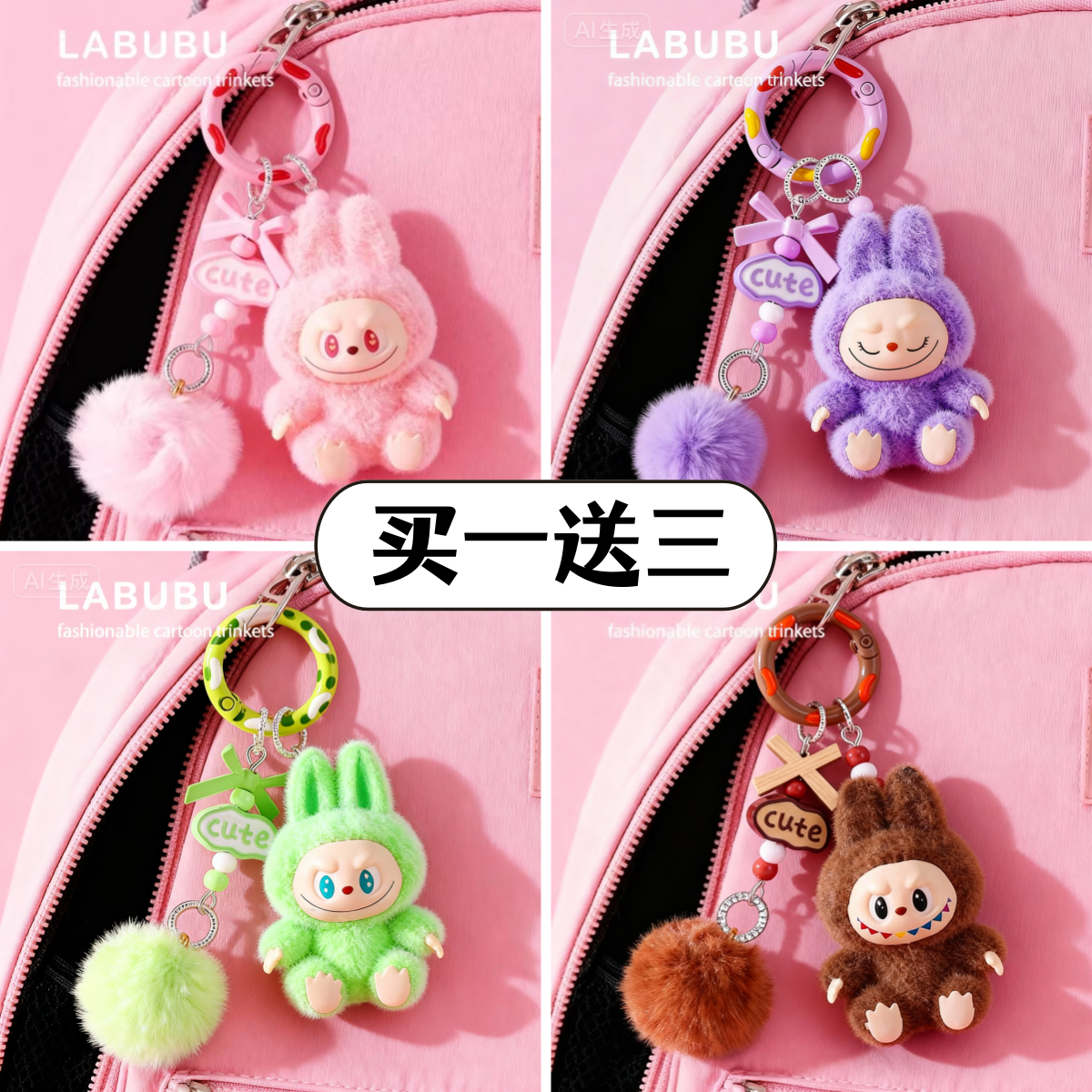 【一套更划算】拉布布钥匙扣