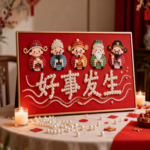 新款珍珠画手工diy材料包