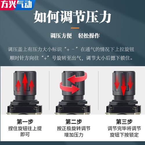 新款气动调压阀GR200-08F1/GR300-08/10/15/GR400-15内置气压包邮