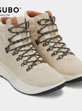 尺不TSUBO  城市户外高帮休闲鞋 UTH Original 米白色