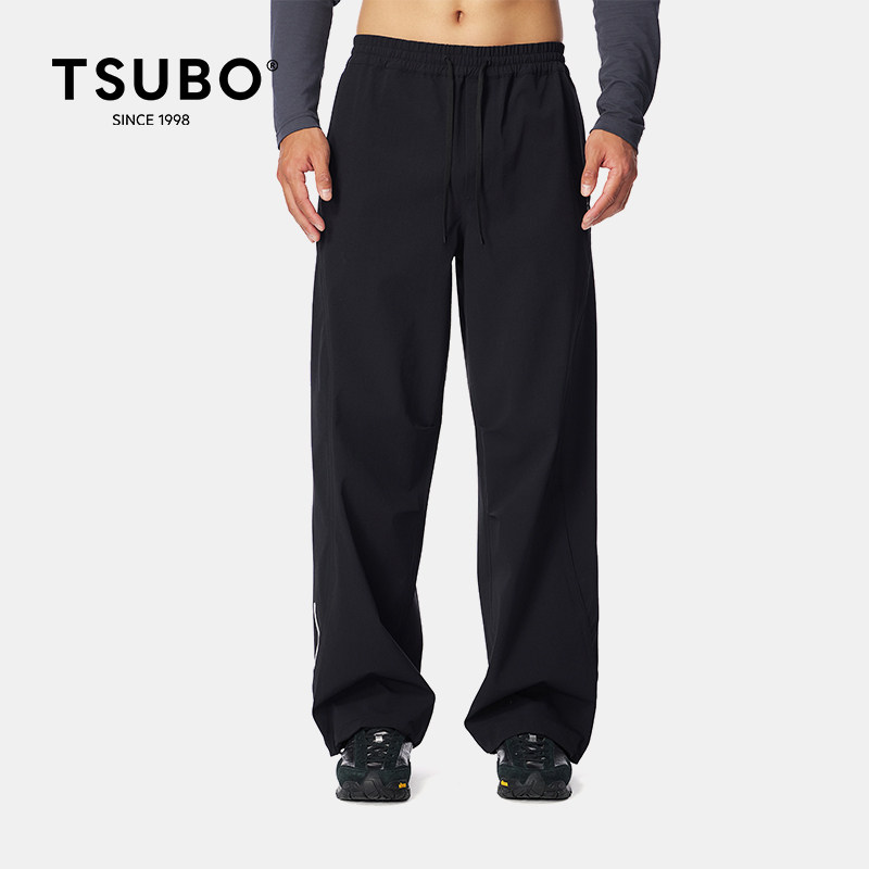 TSUBO尺不新品运动男款户外梭织跑步长裤休闲时尚运动裤
