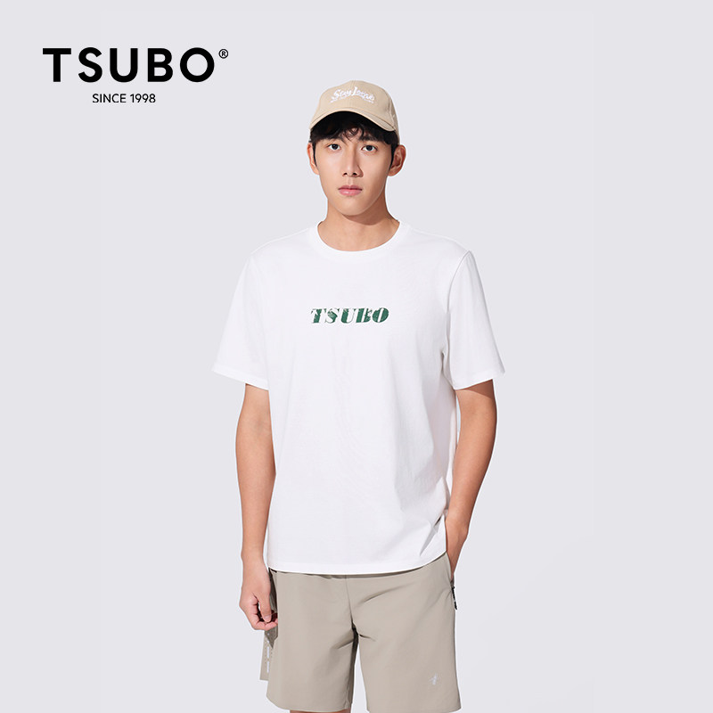 TSUBO季节印花图案短袖T恤