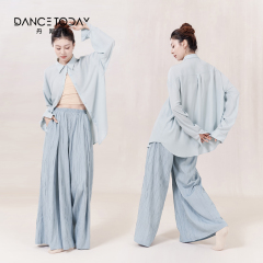 dancetoday现代舞蹈练功服一整套装2025新款中国舞飘逸长袖衬衫女