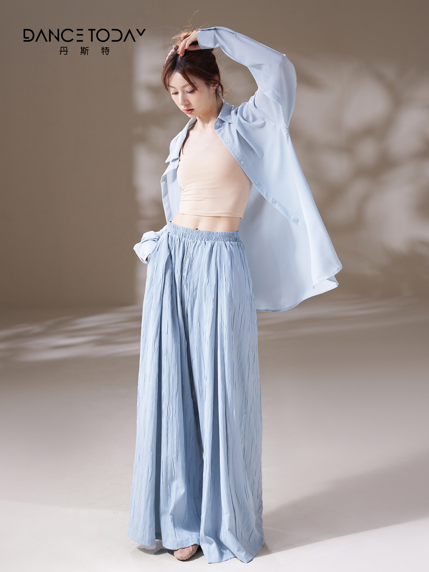 今日舞现代舞练习服女式新古典舞宽松飘逸衬衫成套表演服