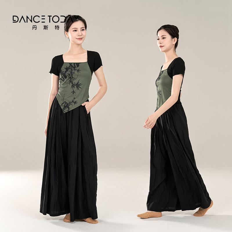 dancetoday古典舞短袖跳舞上衣女日常可穿舞蹈服夏季中国舞练功服