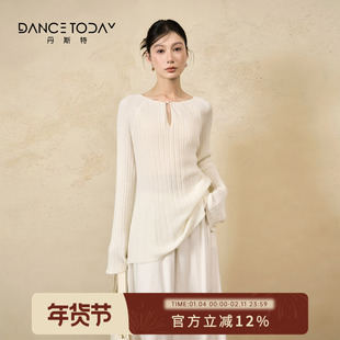 【清仓】dancetoday针织衫女春季宽松毛衣长袖上衣现代舞蹈练功服