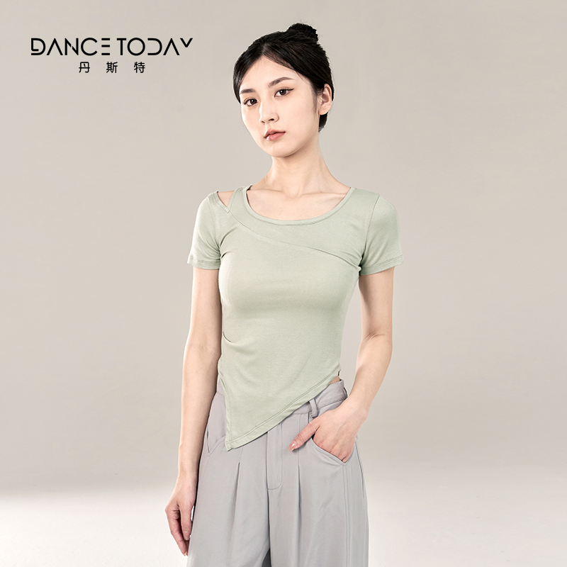 dancetoday现代舞练功服夏季新款日常可穿短袖上衣中国古典舞蹈服