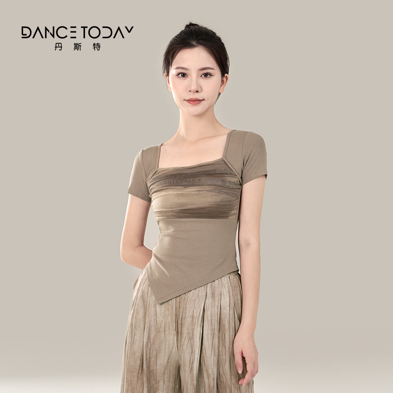 dancetoday古典舞蹈服夏季2024新款日常可穿现代舞练功服短袖上衣