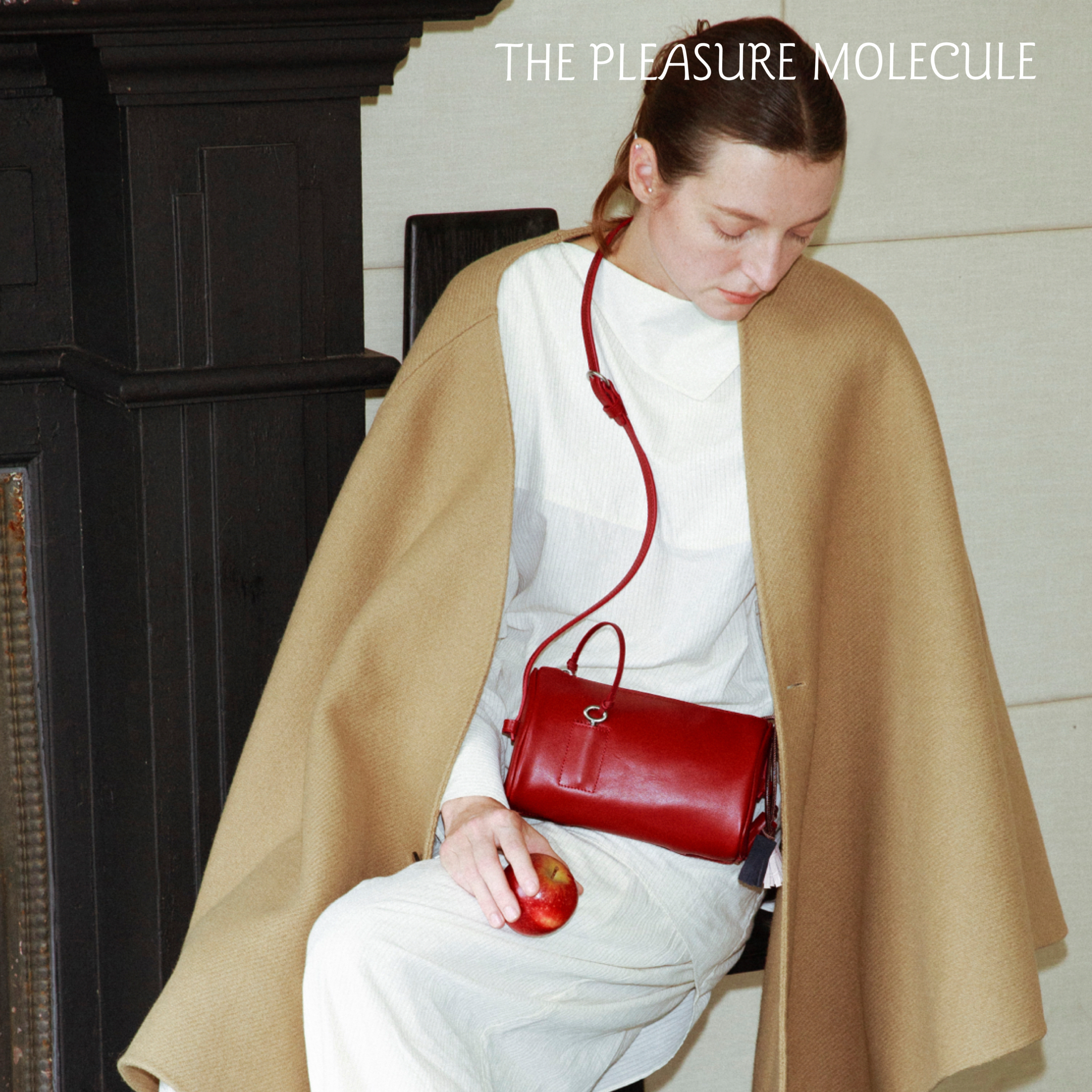 tpm斜挎包腋下包正红色头层牛皮