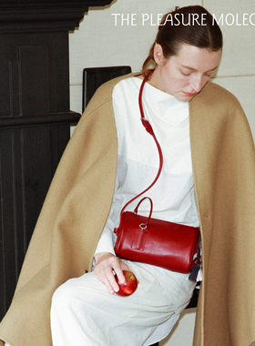 the pleasure molecule【节日礼物】小房子法棍包正红头层斜挎包
