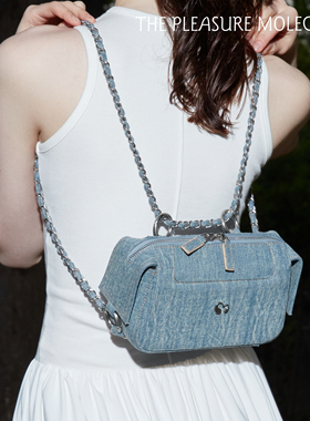 the pleasure molecule里程系列牛仔小飞侠包链条双肩包多种背法