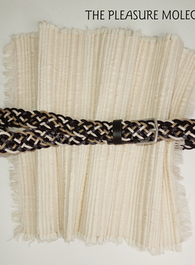 the pleasure molecule新款混色手工编织皮带牛皮精致老钱风礼物