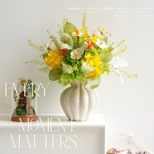 饰摆件 装 干花永生花真花花束 家居客餐厅玄关橱窗绿色小清新百搭