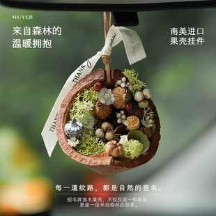 种子果壳家居手作装饰挂件 干花永生花装饰品创意好物 车载门挂饰